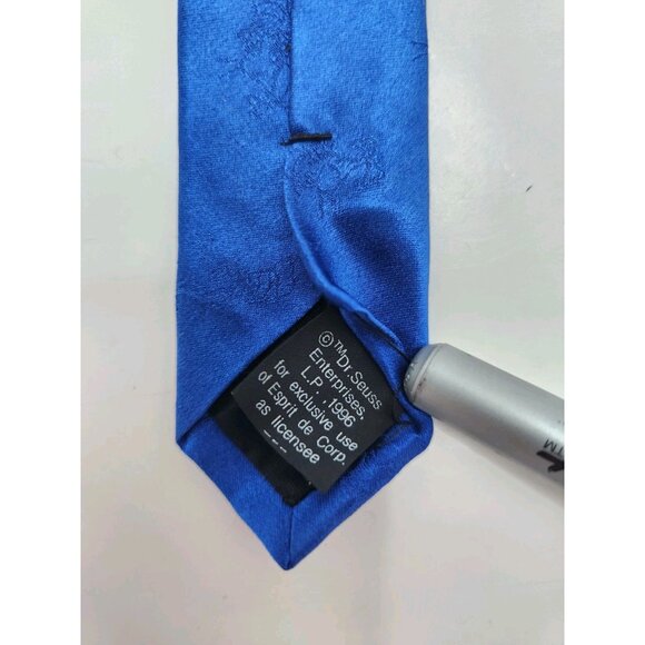 Dr. Seuss One Fish Two Fish Red Fish Blue Fish Necktie 1997 Silk W4"X L58" Vtg - Picture 12 of 12